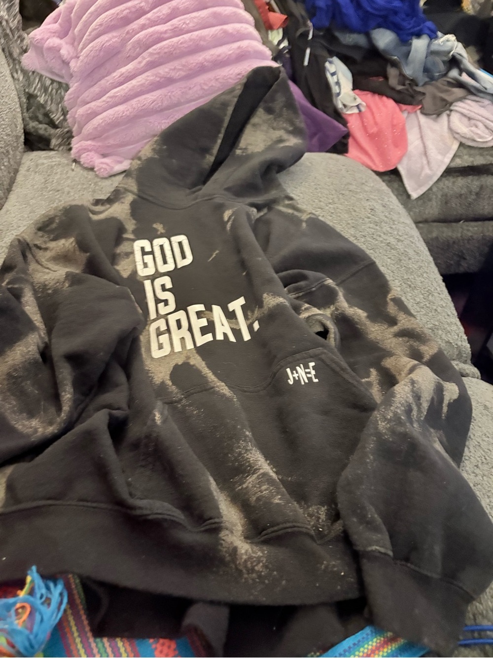 Gildan Black Crewneck Sweatshirt with White Text